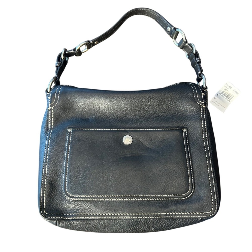 Coach Chelsea Hobo Bag NEW Pebbled Leather F12338 Stitching Minimalist Classic